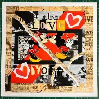 In Art Designer | Love you - Minnie and Mickey - Exemplaire unique - (2018/2022) | Catawiki