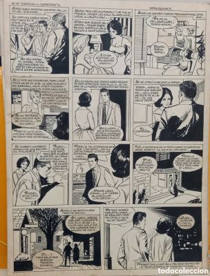 DIBUJO ORIGINAL A TINTA. PÁGINA DE CÓMIC. DOMINGO ÁLVAREZ. SELECCIONES ILUSTRADAS.1960. | todocoleccion (Buy It Now)