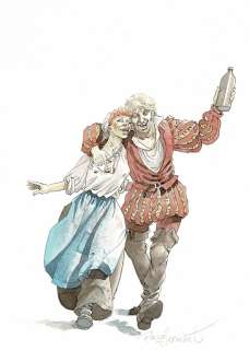 François Dermaut - Lot 262 - Dessin original à l’encre de chine et à l’aquarelle.