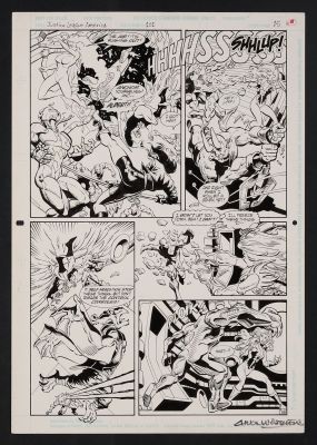Original Art from Justice League America #101 (1995) Page 15 Pencils by Chuck Wojtkiewicz, Inks by Ande Parks | mycomicshop.com