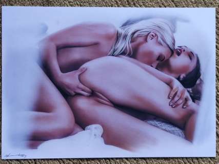 Paul Abert | Paul Abert - 5x Original acrylic & airbrush drawing - Size (5x): 21 x 30 cm. - (2018/2021) | Catawiki