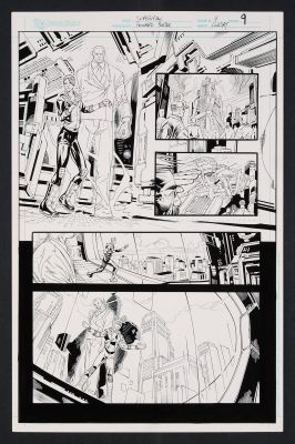 John Livesay, Howard Porter | Original Art from Superman Beyond #7 (Digital-First, 2012) Page 9 Pencils by Howard Porter, Inks by John Livesay | mycomicshop.com (Buy It Now)