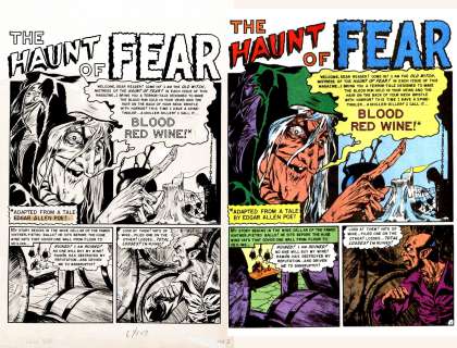 Graham Ingels - crime suspenstories #3 p 1 splash (just the 2nd ever graham ingels old witch splash! ) large art - 1950)