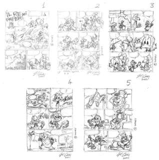 Sergio Cabella, Vito Stabile | Topolino I CD 521-1 - Il Re dei Paperi - first 5 pencil sketch pages of Uncle Scrooge story by Sergio Cabella - (2020) | Catawiki