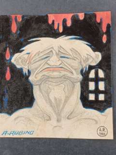 Antonio Rubino | Antonio Rubino - 1x illustrazione firmata "Grottesco" - Page volante - Exemplaire unique | Catawiki