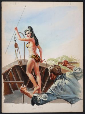 Basil Gogos - Original Painted Cover Art for True Adventures Vol. 35, #2 (1966) by Basil Gogos