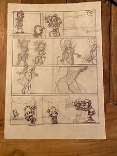 Janry | Janry - Planche originale préparatoire - Le Petit Spirou T7 - T’as qu’à te retenir ! - (1999) | Catawiki