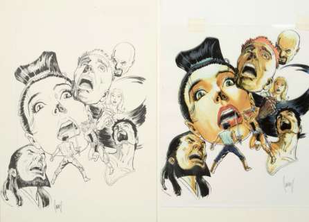 Biancarelli - Â«GalfalekÂ» Encre de Chine pour la couverture du coffret paru