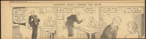 King - "Talked Too Much", GASOLINE ALLEY, Daily Proofs (01/29-02/03/1940) NO RESERVE! | Russ Cochran