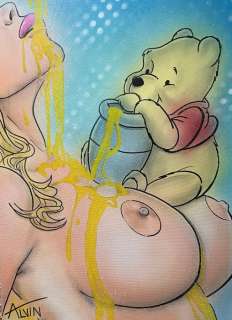 Alvin Silvrants | winnie the pooh - Alvin Silvrants - original illustration - Page volante - Exemplaire unique | Catawiki