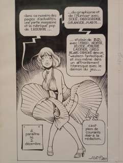 Loro | Loro - Dessin original - Journal Pilote - Marilyn Monroe - (1975) | Catawiki