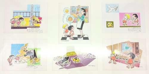 Escobar, Josep | Escobar, Josep - 6x Original colour drawing - Zipi y Zape - (1991) | Catawiki