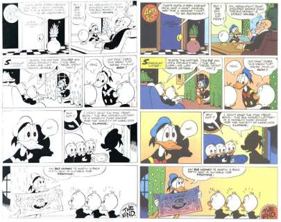 William Van Horn | Donald Duck D 92172 - The Cluck Of The Draw - Signed Original Inked Comic Page by William Van Horn - page 10 - No reserve! - Page volante | Catawiki