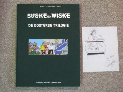 Willy Vandersteen / Paul Geerts | Suske en Wiske - De Oosterse Trilogie - Grootformaat album met fraaie pentekening van Paul Geerts - Cartonné - EO - (2006) | Catawiki