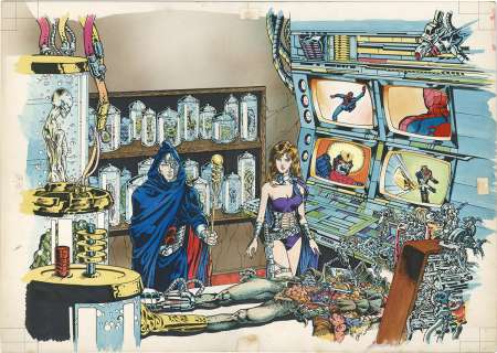 Shuho Itabashi Hand-Drawn Color Copyright Illustration "Spider-Man" | Mandarake (Big Web)