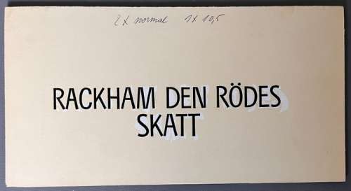 Tintin - Le trésor de Rackham le Rouge - Encrage original pour la première édition Suédoise - (1962) | Catawiki