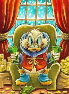 Joan Vizcarra | $crooge McDuck - Carl Barks Tribute - Acrylic Painting - Joan Vizcarra - Acrylic Art - Original Artwork | Catawiki