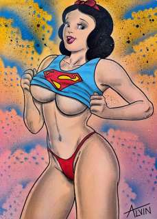 Alvin Silvrants | Snow White & The Seven Dwarfs - Supergirl - by Alvin Silvrants | Catawiki