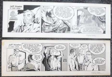 Jordan, Sydney | Jordan, Sydney - 2x Originele strook - Jeff Hawke - Moonstruck - (1964) | Catawiki