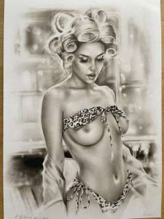 Juliana Ovsyanka | Ovsyanka, Juliana - Signed original piece - ‘Panthera’ Formaat: 29 x 42 cm. | Catawiki