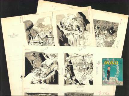 Wood - COAST-TO-COAST FOR $16.75, MAD #40, Original Art (1958) | Russ Cochran
