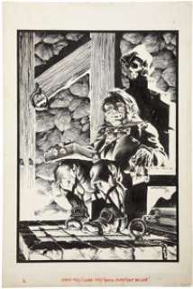Bernie Wrightson Eerie #62 Cousin Eerie Inside Front Cover (Warren, 1974). For Warren Publishing and Bernie -