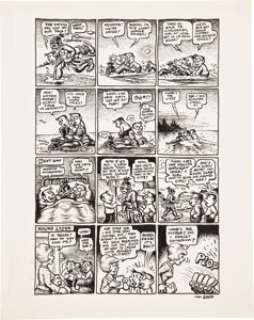 Robert Crumb Yellow Dog #13/14 "Chuck and Bob in Ups and Downs" Page 5 Original Art (Print Mint, -