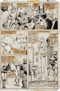 John Romita Jr. and Alfredo Alcala Dazzler #2 Page 28 Original Art (Marvel, 1981). A plethora of super heroes -