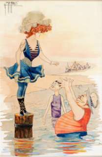 George McManus The Newlyweds Watercolor Painting Original Art (c. 1905). George McManus‘ art is even more -