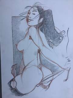 Michetz, Marc | Michetz, Marc - Dessin original couleur - Geisha - Format 18 cm x 29 cm. - (2020) | Catawiki