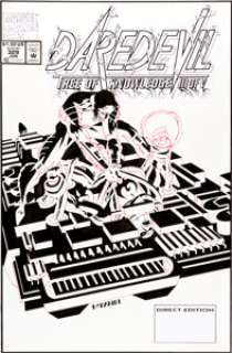 Scott McDaniel Daredevil #329 Iron Fist Cover Original Art (Marvel, 1994). DD struggles to free Iron Fist in this -