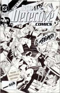 Norm Breyfogle Detective Comics #613 Batman Cover Original Art (DC, 1990). The Gotham Guardian is caught in a -