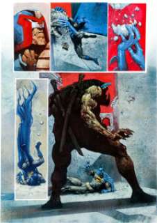 Carl Critchlow Batman/Judge Dredd: The Ultimate Riddle Page 19 Original Art (DC, 1995). The Gotham Gangbuster and -