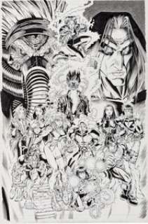 Arthur Adams and Alex Garner Gen 13/Generation X #1 Cover Original Art (Image, 1997).  An amazing cover -