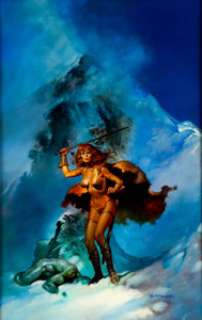 Boris Vallejo Red Sonja "The Ring of Ikribu" Paperback Novel Cover Painting Original Art (Ace -