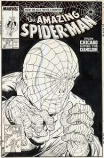 Todd McFarlane Amazing Spider-Man #307 Cover Original Art (Marvel, 1988). The Chameleon’s recent exposure - | Heritage