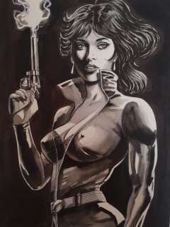 Candita, Giuseppe | Candita, Giuseppe - Original drawing - Tribute to Modesty Blaise | Catawiki