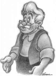 Joan Vizcarra | Gepetto - Original Drawing - Joan Vizcarra - Pencil Art - Original Artwork | Catawiki