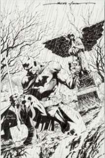 Jim Lee and Scott Williams Batman #617 "Hush: Chapter 10: The Grave" Cover Original Art (DC, -