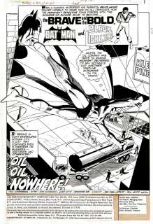 Dick Giordano - Brave And the Bold #163 Splash (Huge Batman! Black Lightning Also!) 1980