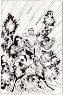 Phil Jimenez and Keith Aiken X-Men: Liberators #1 Cover Original Art (Marvel, 1999). An intense and wonderfully -