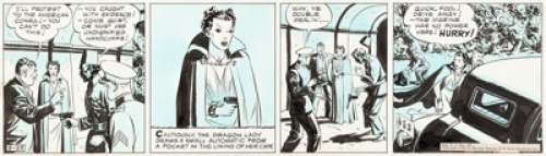 Milton Caniff Terry and the Pirates Daily Comic Strip Dragon Lady Original Art dated 9-25-36 (Chicago -