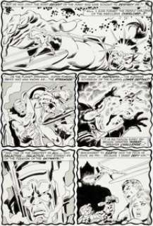 John Buscema and Dan Adkins Silver Surfer #15 Page 5 Original Art (Marvel, 1970). An origin recap, the - | Heritage