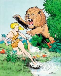 Dan Zolnerowich Jumbo Comics #30 Cover Recreation Sheena Original Art (1977). The artist of the original -