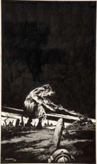 Bernie Wrightson Eerie #67 Inside Front Cover Illustration Original Art (Warren, 1975). This frontispiece is -