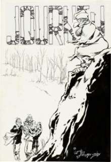 William Messner-Loebs Journey: Tall Tales #24 Cover Original Art (Fantagraphics, 1986). You can almost feel the -