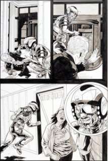 Tony Harris and Tom Feister Ex Machina #23 Page 2 Original Art (DC/Vertigo, 2007). Dynamic page featuring -