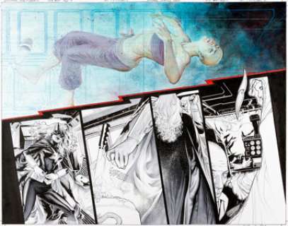 J.H. Williams III Detective Comics #857 Double Page Spread 14 and 15 Original Art (DC, 2009). Batwoman is -