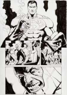 Doug Mahnke and Tom Nguyen Final Crisis #7 Page 8 Original Art (DC, 2009). Featuring Superman, Darkseid, and -