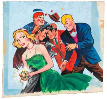 "JOE PALOOKA" COMIC BOOK #99 ORIGINAL COVER PAINTING. | Hake’s